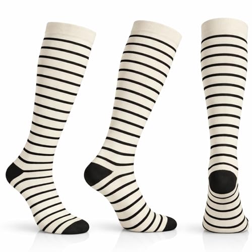 Image of Diamond Star 6 Pairs Compression Socks for Men & Women, Knee High Socks