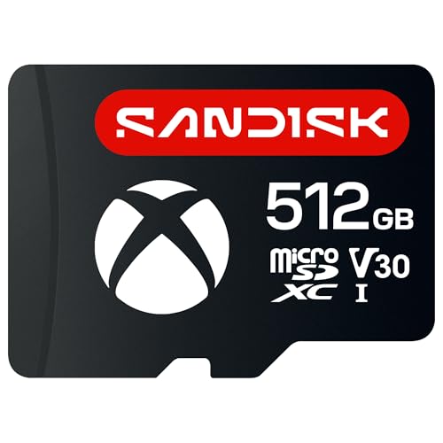 SANDISK Carte microSD pour ROG Xbox Ally (X), 512 Go, Officiellement sous Licence Xbox (Vitesses de Lecture allant Jusqu’à 200 Mo/s, Vitesses d’écriture...