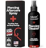 Piercing Aftercare Spray | Ear Piercing Cleaner 8oz | Saline Spray for Piercings; Saline Solution for...