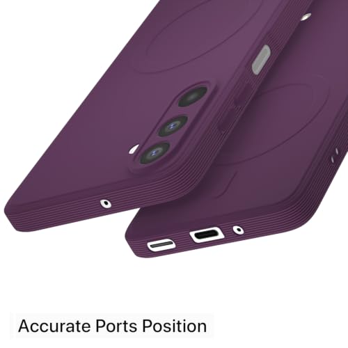 Image of Pikkme Back Cover for Samsung Galaxy M47 5G Soft Matte Silicone Mag-Safe Design (Mag-Safe Not Support) Camera Protection | Slim Fit Bumper Cover (Purple)