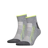 PUMA Herren Performance Train Quarter 2P Socken, Grey Melange, 39-42 (2er Pack)