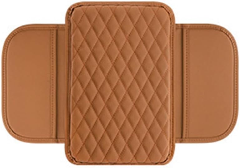 Center Console Cover for BMW 3 Series Coupe E92 2006 2007 2008 2009 2010, Leather Anti-Slip Armrest Cover Armrest Cushion with Storage Bags Car Accessories,Brown2