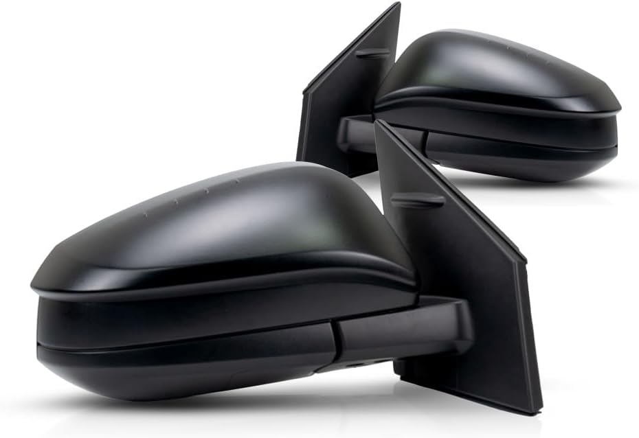For Toyota RAV4 2013 2014 Door Mirror Driver and Passenger Side | Pair | Power | Non-Heated | Textured | Replacement For TO1320309, TO1321309 | 87940-42B40, 87910-0R070