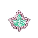 KINGSIN Vintage Pearl Brooch for Women AKA Sorority Gifts Alpha Kappa Alpha Paraphernalia Leaf Pins
