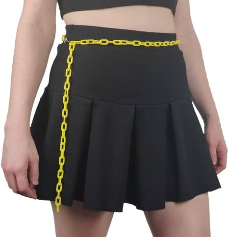 Vista 18 de Cinturón de cadena colorido Joyería de cadena para festivales rave, conciertos, fiestas 16 colores brilla en la oscuridad Reactivo UV Lima