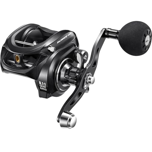 Image of Piscifun Alinox 400 Baitcaster Fishing Reel, 38Lbs Max Drag Aluminum Alloy Frame Baitcasting Reel, Available in 6.6:1 /8.1:1 Gear Ratio, Freshwater and Saltwater Low Profile Casting Reel for Musky