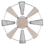YEAHOME Farmhouse Wall Decor, 11' Wood Metal Windmill Wall Art for Rustic Farmhouse Decor, Western Country Home Decor for Kitchen, Living Room, Bathroom, House