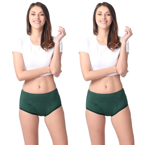 Image of Adira | Period Panty Boxer for Women | Boxer Fit for High Flow | with Support Patch for Pad | Leakproof & Skin Friendly | for School, Travel & Work | Patented | Pack of 2