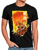 style3 Thunder Fight Camiseta para Hombre T-Shirt Anime Japan Manga, Talla: