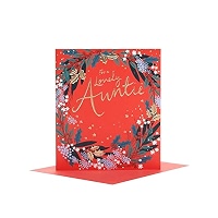 UK Greetings Weihnachtskarte Für Tante & Onkel – Süße Eulen Mit Goldfolie, Inkl. Umschlag