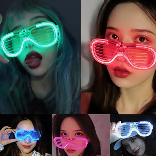 Image of FAVELA 3 PCS LED Light Goggles For Night Party and Birthday Return Gifts For Adults and Teenagers | flashing light goggles | light up glasses for kids. (LED GOGGLES SET OF 3PCS).