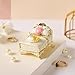 Furuida Cat Bed Shape Trinket Box Hand-Painted Small Jewelry Boxes Enamel Wedding Favor for Women