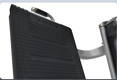 Close-up of the textured footplate with 'MATRIX' branding on the G7-S70 Leg Press.