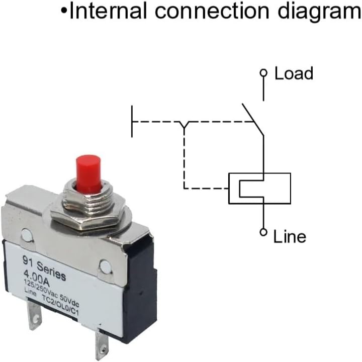 4 PCS 91 series Overload Protector 1A Electrical automatic Circuit 4 PCS 91  series Overload Protector 4 PCS 91 series Overload Protector 1A Electrical automatic Circuit