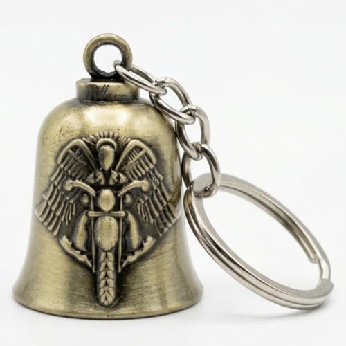 Image of OTTAVO Guardian Bell Keychain, Oxidized Copper, Tibetan Style, 5 cm Height, Good Luck Charm
