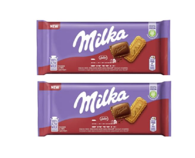Amazon | Milka ミルカ ロータスビスコフ チョコレート 100g×2個セット