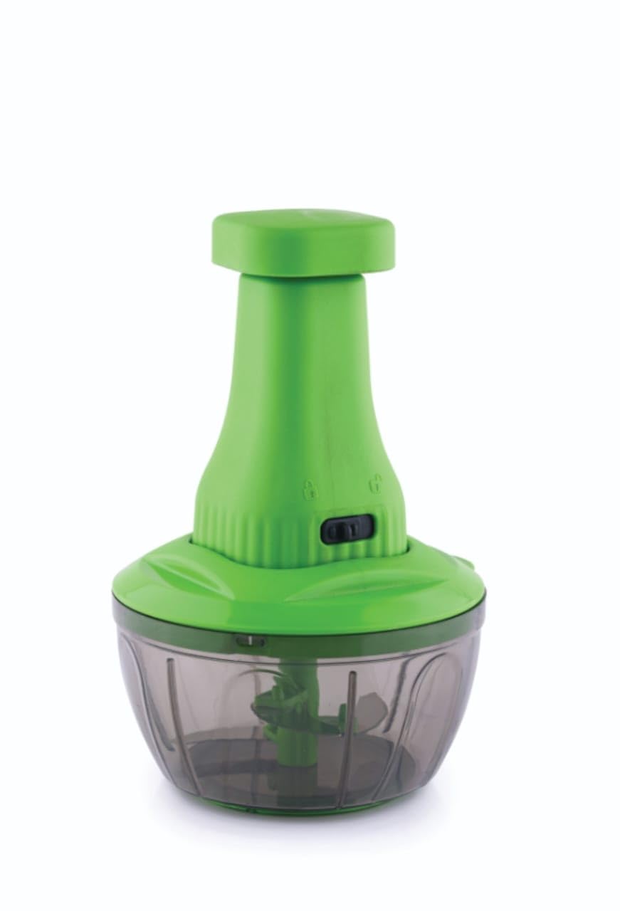 Manual Push Vegetable Chopper 650 ml | Hand Press Food Chopper with Stainless Steel Blades | BPA-Free Food Grade Plastic | Multipurpose Onion, Garlic, Vegetable & Dry Fruit Chopper-image-10