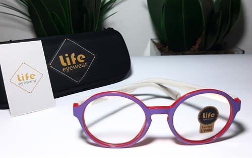 Armação Grau Oculos Infantil Lilas com Branco Flexível Silicone