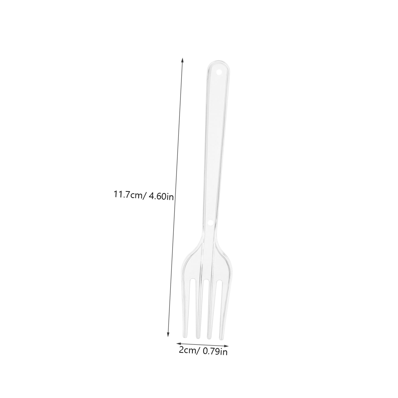 PACKOVE 100pcs Transparent Forks Heavy Duty Plastic Cutlery for Parties Events Catering and Daily Use Convenient Dinnerware for Steak Fruits and Desserts