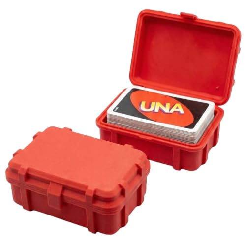 Image of Rugged Universal Card Deck Carrying Case for Poker Bridge and Game Cards Red