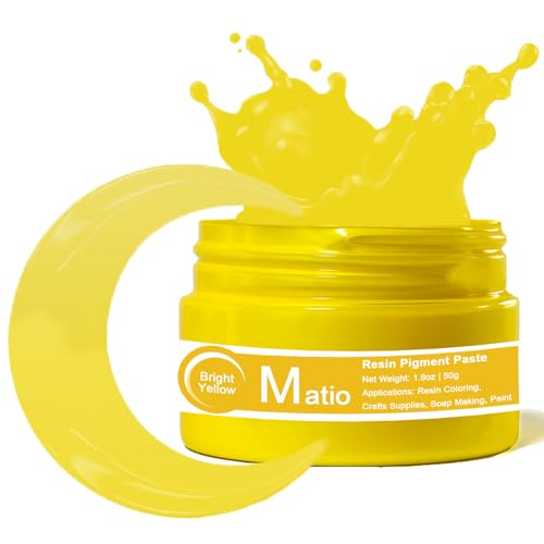 Matio Bright Yellow Pigment Paste,1.8oz/50g Resin Color Pigment Dye