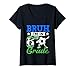 Womens Funny Bruh I'm In 6th Grade Soccer Back To School Boys Kids V-Neck T-Shirt