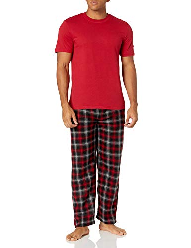 Men's Knit Fleece Pant and Jersey Top Pajama Set