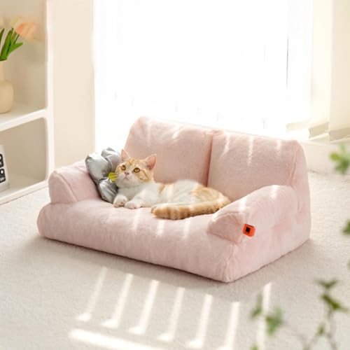 Lit pour chiot en peluche épaisse avec dossier surélevé