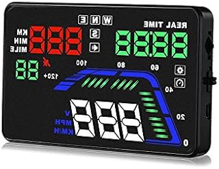 Pyle Universal 5.5’’ Car HUD Head-Up Display Multi-Color Windshield Screen Projector Vehicle Speed