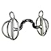 Reinsman 234 Rockin' S Raised Snaffle; Stage A, Silver/Black