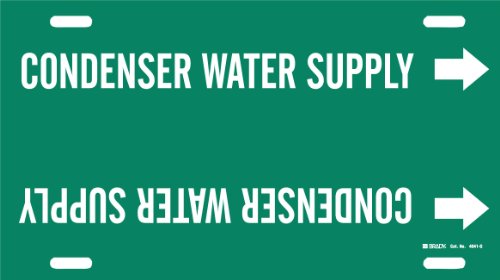 Marqueur de tuyau Condenser Water Supply Brady 4041-G sangle B-915