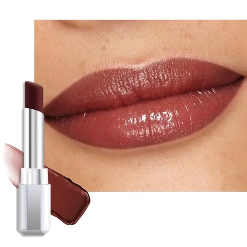 evpct Mauve Honey Lipstick Tinted Lip Balm, Moisturizing Tinted Lip Oil Stick Lipstick for Older Women, Sheer Lightweight Hydrating Nourishing Shine Tinted Lip Balm Color Gloss Tint Stain, 07 Mauve 3Pcs