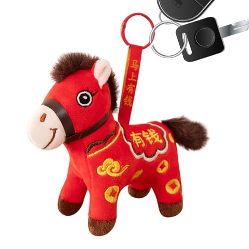 Genérico 2026 Año Nuevo Chino Caballo Peluche,Coleccionables Y Portátiles,Peluche De | Para Coches Bolsas Mesas Escaparate Hogar Escuela Oficinas Cafés Sofás Estanterías Vitrinas
