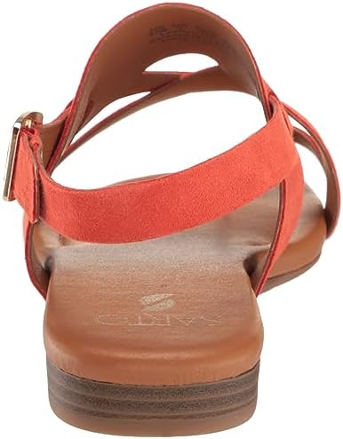 Franco Sarto Sarto Womens Gia Strappy Sandal Tangelo Orange Suede 7.5 M | Image 2