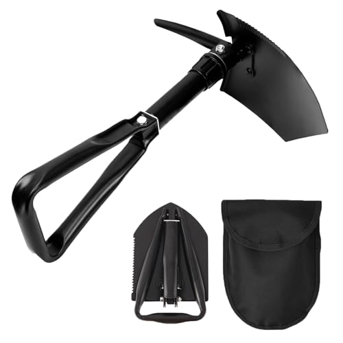 Aquafix スコップ 高炭素鋼 シャベル 多機能シャベル 収納バッグ付き 折りたたみ式 車載 緊急ツール 登山/キャンプ/アウトドア/雪かき/防災/園芸用