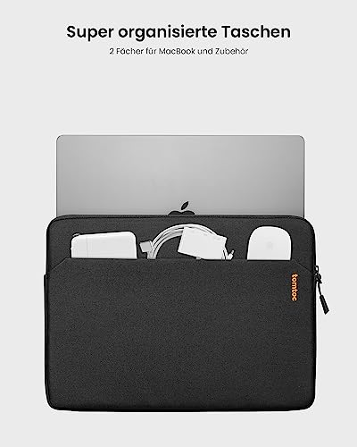 tomtoc Slim Tasche Hülle für 13 Zoll MacBook Air M5/A3449 2026, M4/A3240 2025, M3/M2/M1, 2026 13\ MacBook Neo A18 Pro, 13-Zoll MacBook Pro M2/M1, Laptoptasche Laptophülle Passt 2024 13\ Surface Pro 11