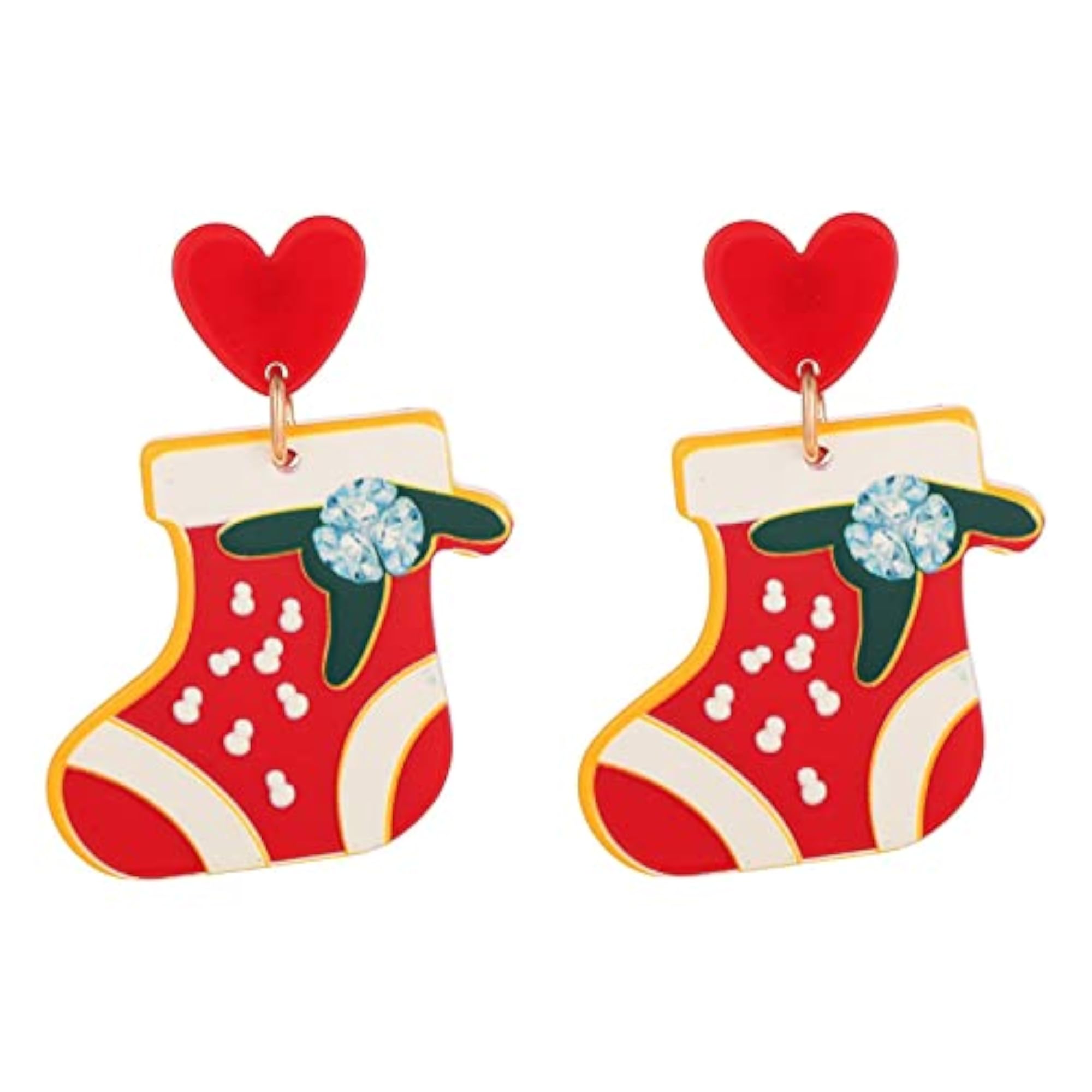 Christmas Bow Tree Earrings for Girls, Lightweight Holiday Jewelry