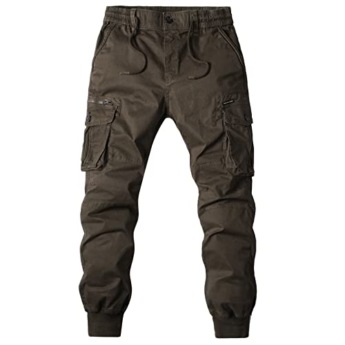 Pantalon cargo homme multi poches avec taille élastique confort