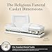 Overnight Caskets Last Supper Metal Funeral Casket with White Crepe Interior - 20 Gauge Steel - Fully Appointed Adult Casket - Coffin Featuring Crepe Interior Lining with Pillow and Throw Set