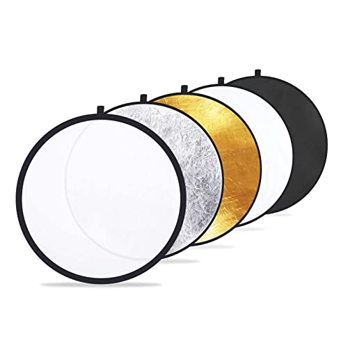 Reflector de iluminación para Fotografía,Reflectores de Fotografía Plegable 5 en 1,Multi-Disco Reflector para Fotografía de Estudio Iluminación e Iluminación Exterior Cover