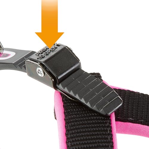 Ferplast Peitoral ergonômico para cães AGILA FLUO 5 Sistema de fechamento com microrregulação dupla,