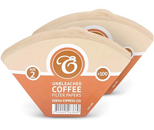 EDESIA ESPRESS - Papieren koffiefilters - ongebleekt - maat 2-200 stuks