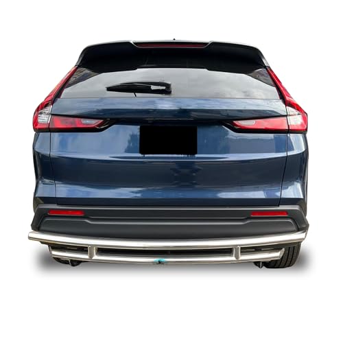 Black Horse Rear Bumper Guard Double Layer Stainless Steel Compatible with 2017-2025 Honda CR-V-CRDL-HOH602S