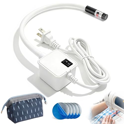 Magnetic Positioning Alignment Quilting Light for Sewing Machine & Heat Press 360Adjustable Laser Guide with Crosshair Projection for Precise Stitching Quilting Aid Tool for Home & Professional Use