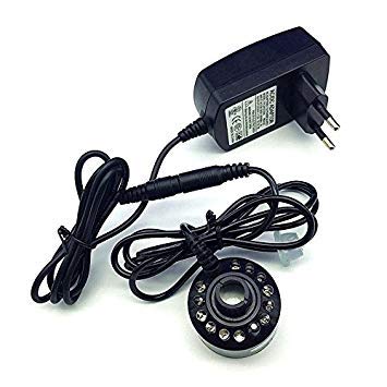 Elecwerd 12 LED Industrial Incubator Humidifier Ac100-240V Ultrasonic Mist Maker Fogger Water Fountain Pond Atomizer