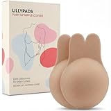 Lillypads® Klebe BH Nippelpads selbstklebend – trägerloser Push Up BH ohne Träger – für rückenfreie Outfits, Abendkleider & Brautkleider – Farbe Nude - Größe M
