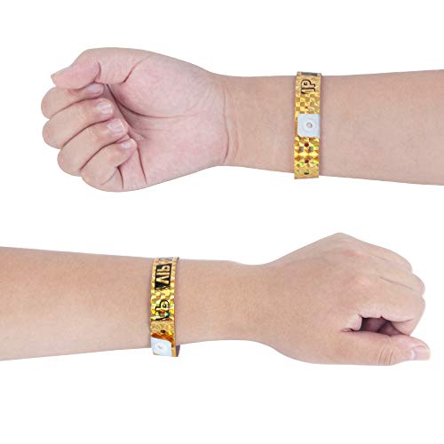 Golden VIP Wrist Band-Activity Wristband 100 Pack