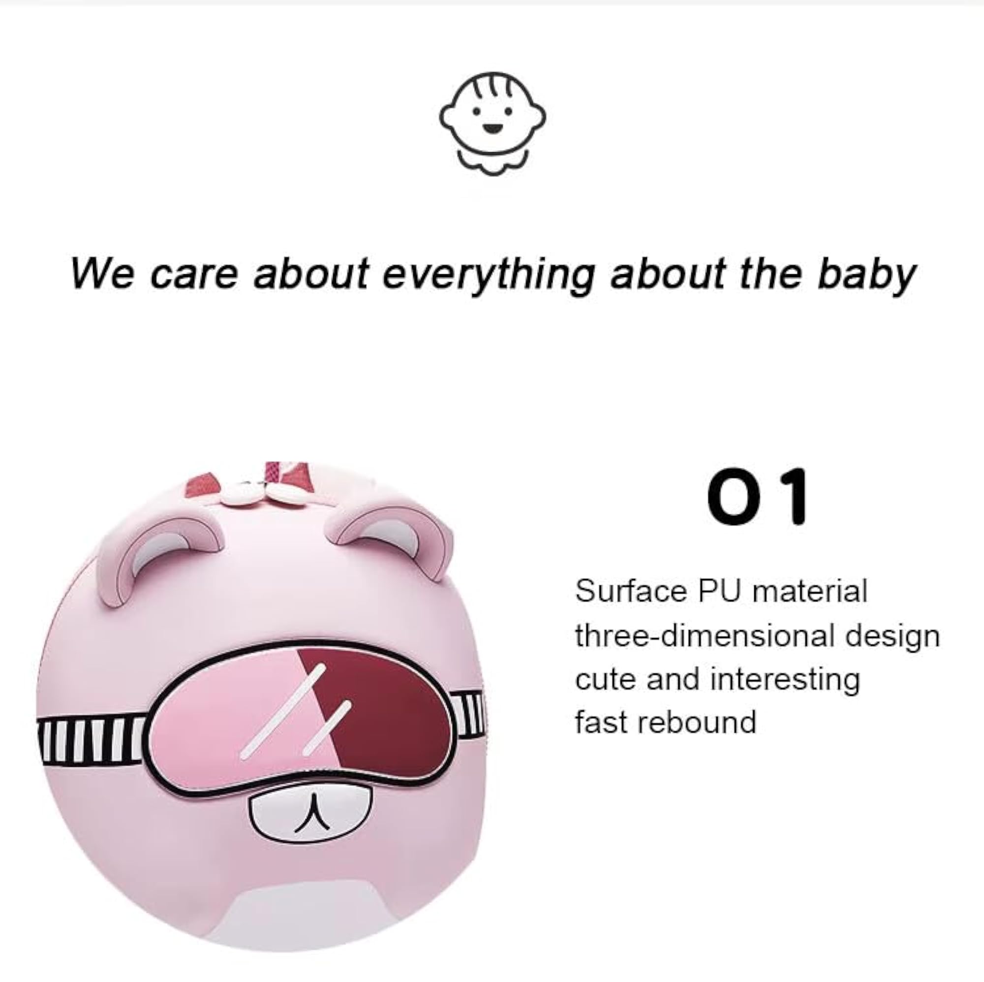3D Kids Backpack, Pink/Brown Cute Animal Design