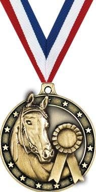 Crown Awards Horse Medals - 2" and 5 Per Pack-Great for Horseback Riding, Horse Races, Equestrian Shows, Equestrian Competitions
