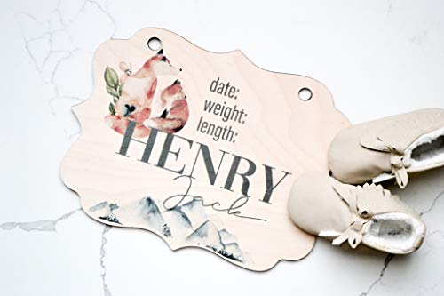 Hospital Door Hanger Boy Nursery Name Sign Birth Stats Sign Girl Hospital Door